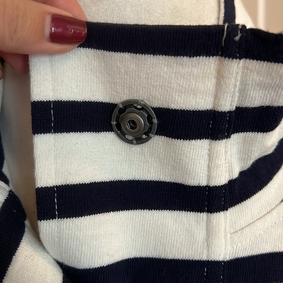 J. Crew Black and White Striped Top - Picture 5 of 10